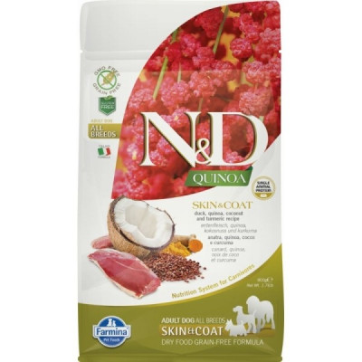 N&D Dog Grain Free Quinoa Skin & Coat Duck (Kacsa) – Bőr- és szőrproblémákra 800g